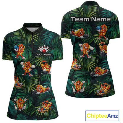 Bowl shirt with cartoon characters and customizable text on a white background