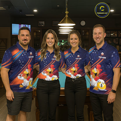 Funny Chicken Billiard Shirts for Women Custom 9 Ball Billiard Jersey Pool Shirt BHT12