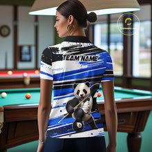 Load image into Gallery viewer, Person wearing a polo shirt with a panda design and 'Team Name' text in a pool hall.
