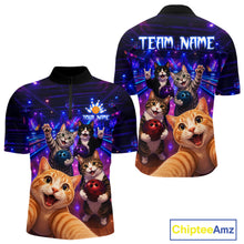 Load image into Gallery viewer, Custom Funny Cat Selfie Bowling Shirt for Men Bowling Team Jersey Bowling Outfit QZT1084