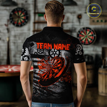 Load image into Gallery viewer, Custom Black &amp; Red Dart Shirt for Team Polo &amp; 1/4-Zip Dart Jersey for Men Dart Outfit Gifts DHT8
