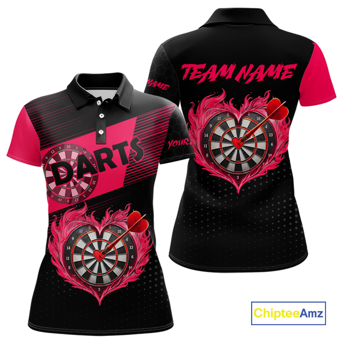 Personalized Pink Dart Shirt for Couples Valentine Dart Jersey for Women Dartboard Shirt for Team DHT9