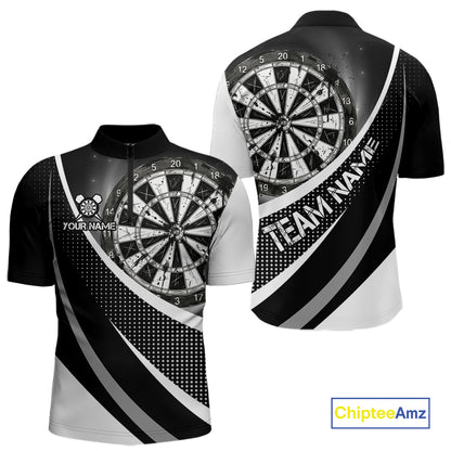 Personalized Grey Dart Shirt for Team Dart Jersey for Men Dartboard League Uniform DHT11