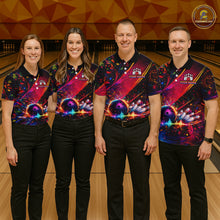 Load image into Gallery viewer, Custom Retro Music Bowling Shirt for Men Bowling Jersey Polo &amp; 1/4-Zip Bowling Tournament QZT954