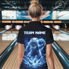 Load image into Gallery viewer, Custom Polar Beer Bowling Team Shirt for Women Ice Bowling Jersey Polo &amp; Quarter-Zip QZT973