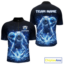 Load image into Gallery viewer, Custom Polar Beer Bowling Team Shirt for Men Ice Bowling Jersey Bowling Uniform Polo &amp; Quarter-Zip QZT973
