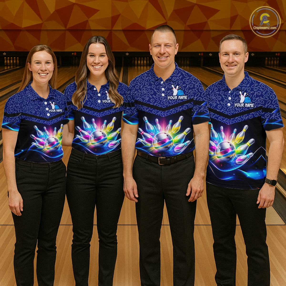 Personalized Bowling Team Shirt for Women  Polo & 1/4 Zip Bowling Jersey League QZT839