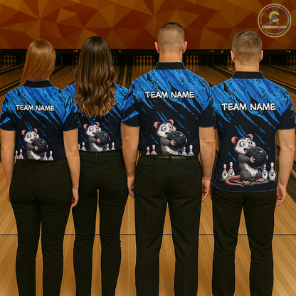 Custom Funny Opossum Bowling Team Jersey Ugly Bowling Shirt League for Men Bowling Gift QZT846