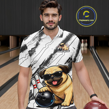 Load image into Gallery viewer, Funny Pug Dog Bowling Team Shirt for Men Custom Bowling Jersey Polo &amp; 1/4-Zip Bowling Unisex QZT984