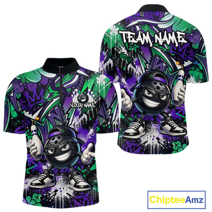 Colorful shirt with cartoon character and 'Team Name' text on a white background