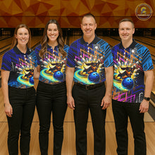 Load image into Gallery viewer, Multicolor Funny Dachshund Bowling Shirt Custom Bowling Team Jersey for Men Polo &amp; Quarter-Zip Bowling Outfit QZT941