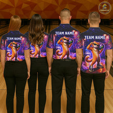 Load image into Gallery viewer, Custom Graffiti Funny Cat Bowling Shirt for Men Bowling League Jersey Polo &amp; Quarter-Zip Bowling Outfit QZT919