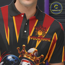 Load image into Gallery viewer, Bowling shirt with customizable name, logo, and bowling ball design.