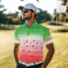 Load image into Gallery viewer, Funny Watermelon Polo Shirt, Mens Golf Polo Shirt Custom Watermelon Pattern, Team Golf Tops NHN0182