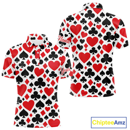 Poker Mens Golf Polo Shirt Custom Name Funny Golf Top For Team, Golfer Gift For Men NHN0189
