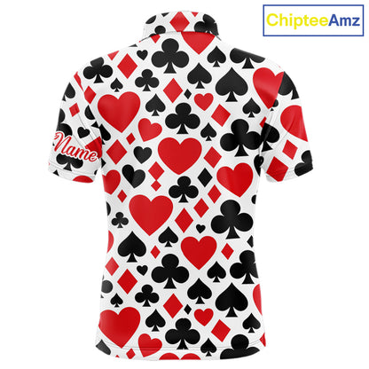Poker Mens Golf Polo Shirt Custom Name Funny Golf Top For Team, Golfer Gift For Men NHN0189