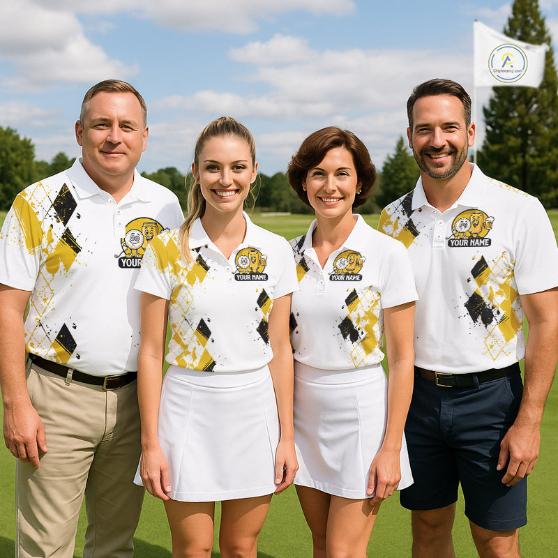 Argyle Pattern Womens Golf Polo Shirt – Custom Funny Beer Golf Shirt, Golf Gifts For Ladies NHN0046
