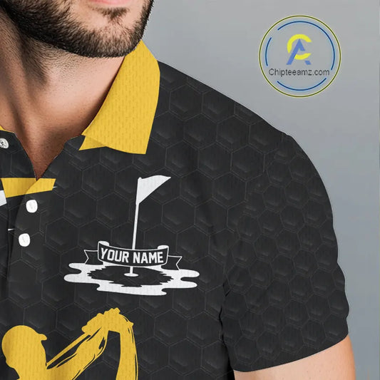 Black And Yellow Golf Ball Mens Golf Polo Shirts Custom Golf Outfits Men Golf Gifts For Men NHN0042