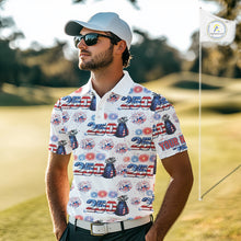 Load image into Gallery viewer, America 250th Anniversary Golf Polo Shirt For Men, Patriotic USA Golf Shirts, Group Golf Gift NHN0233
