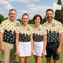 Load image into Gallery viewer, Mens Golf Polo Shirt Beer Skull Golf Pattern Custom Team Golf Tops For Men, Funny Golf Gifts NHN0200