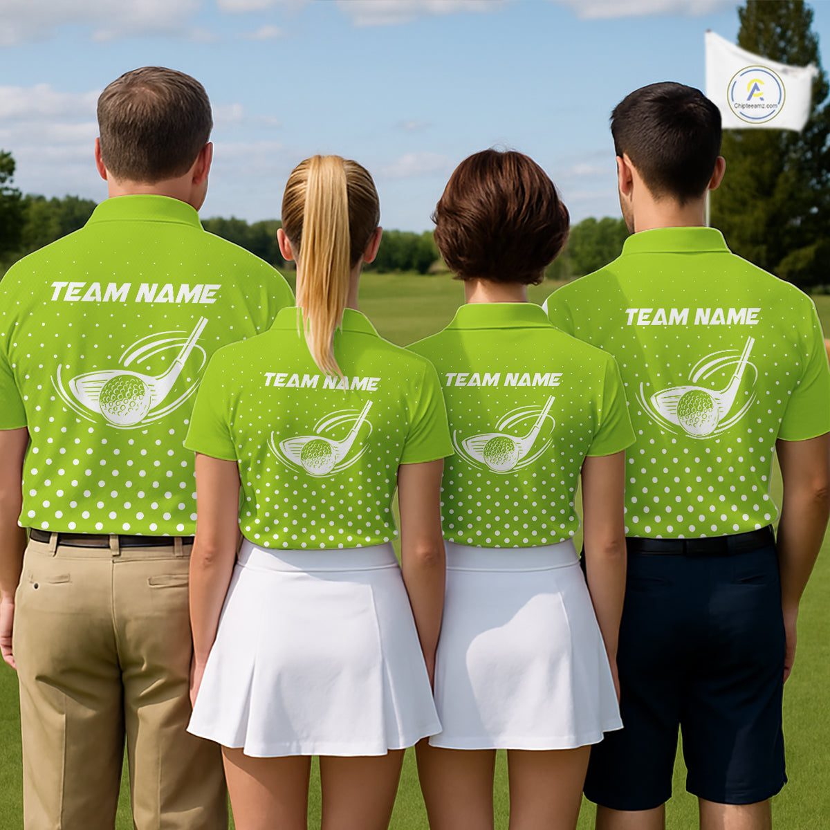 Funny Alligator Golf Polo Shirt For Men Custom Name Green Mens Golf Apparel Funny Golf Gifts NHN0104