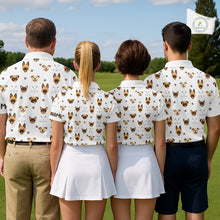 Load image into Gallery viewer, Funny Mens Golf Polo Shirt Custom Dog Golf Shirts White Golf Polo For Men, Golf Gifts NHN0108