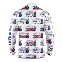 Load image into Gallery viewer, USA 250th Anniversary Long Sleeve Golf Polo Shirt Custom Golf Pattern Patriotic Independence Golf Tops NHN0234