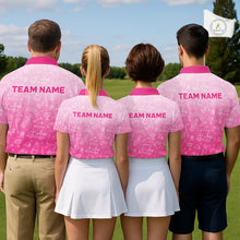 Load image into Gallery viewer, Womens Golf Polo Shirt Custom Pink Golf Ball Golf Club Pattern Team Ladies Golf Tops, Golf Gifts NHN0198