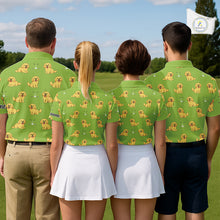 Load image into Gallery viewer, Mens Golf Polo Shirt Custom Funny Golden Retriever Team Mens Golf Tops Green, Dog Lover Gift NHN0214