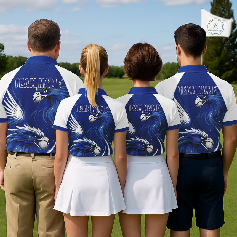 Womens Golf Polo Shirt Custom Blue Eagle Golf Shirts Personalized Golf Clubs For Team Golf Top NHN0081
