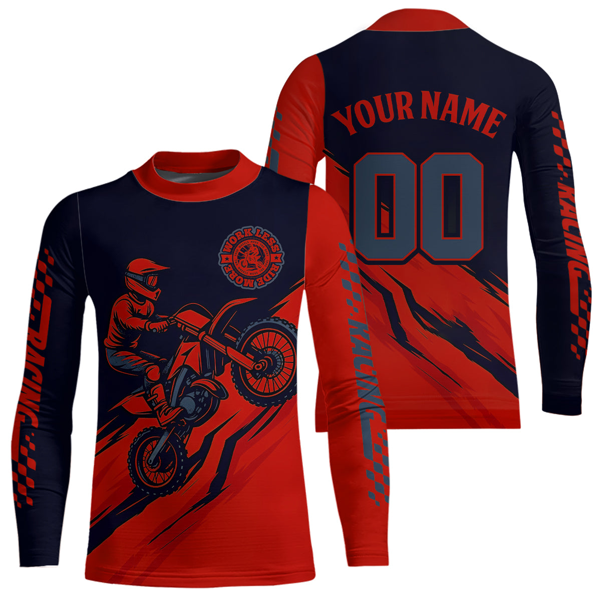 Red Motocross Jersey Custom for Men Women Kid Dirt Bike Shirts Motorcycle Shirt XM434