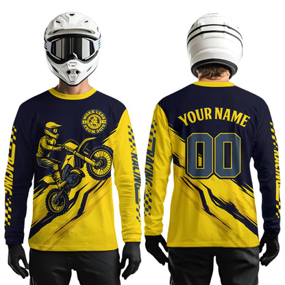 Yellow Motocross Jersey Custom for Men Women Kid Dirt Bike Shirts Motorcycle Shirt XM434