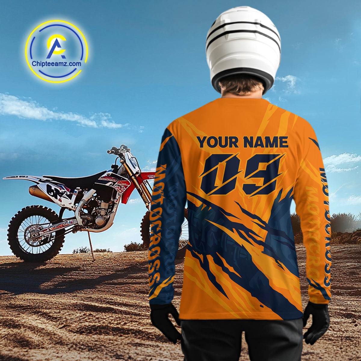 Orange Motocross Jersey Custom for Men Women Kid Dirt Bike Motorcycle Racing Shirt XM449