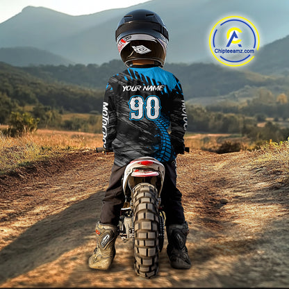 Custom Blue Motocross Jersey Men Kid Women Dirt Bike Jersey Motorcycle Riding Shirt XM485