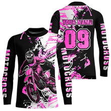 Load image into Gallery viewer, Pink Motocross Jersey Kids Women Men Custom Dirt Bike Shirts Motorcycle Shirt XM495