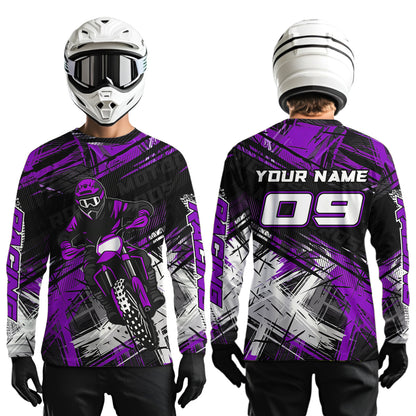 Purple Motocross Jersey for Men Kids Women Custom Dirt Bike Shirts Motorcycle Shirt XM496