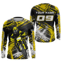 Load image into Gallery viewer, Yellow Motocross Jersey for Men Kids Women Custom Dirt Bike Shirts Motorcycle Shirt XM496