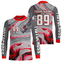 Load image into Gallery viewer, Grey&amp;Pink Motocross Jersey Custom Dirt Bike Shirts for Men Kid Women Racing Shirt XM394