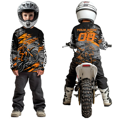 Orange Motocross Jersey Custom Dirt Bike Shirts Men Kid Women Racing Offroad Jersey XM415