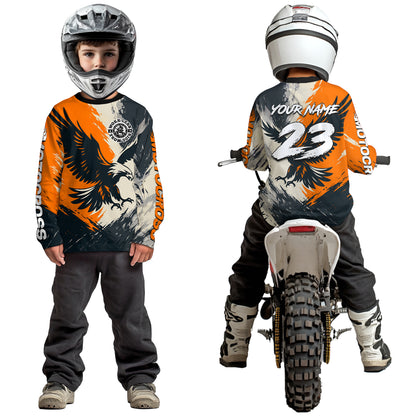 Orange Eagle Custom Motocross Racing Jersey Kid Women Men Dirt Bike Shirts Riding Shirt XM421