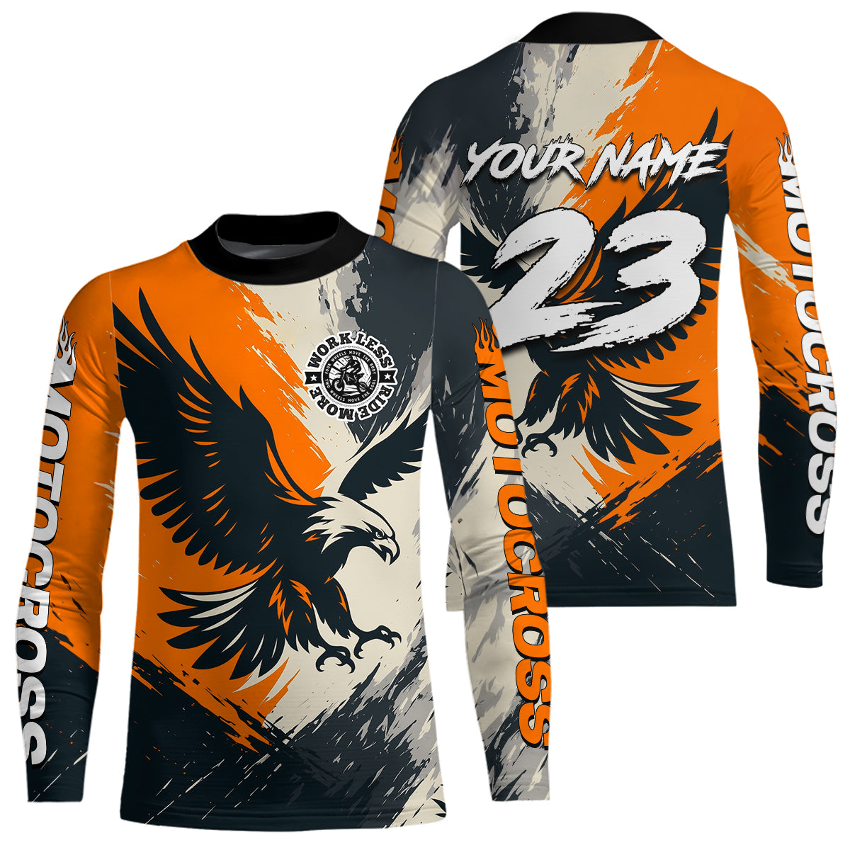 Orange Eagle Custom Motocross Racing Jersey Kid Women Men Dirt Bike Shirts Riding Shirt XM421