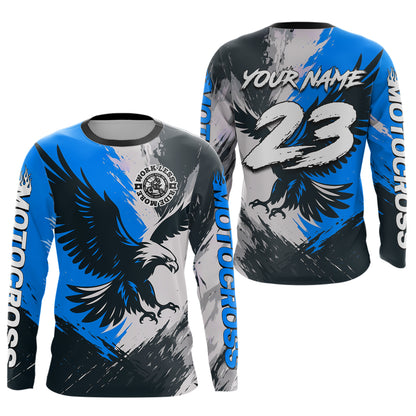 Blue Eagle Custom Motocross Racing Jersey Kid Women Men Dirt Bike Shirts Riding Shirt XM421