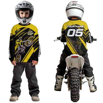 Yellow Custom Motocross Jersey for Men Women Kid Dirt Bike Shirts Motorcycle Shirt XM456