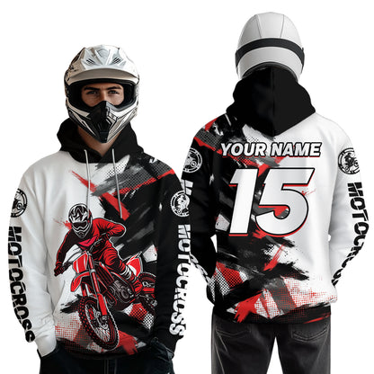 Custom Motocross Hoodie for Men Women Dirt Bike Pink Blue Racing Hoodie Shirt MH460