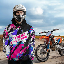 Load image into Gallery viewer, Pink Custom Motocross Hoodie for Men Women Adult Dirt Bike Racing Hoodie Shirt MH469