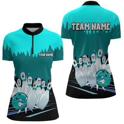 Custom Bowling Shirts for Women Men Bowling Jersey Polo & 1/4 Zip Shirt for Team MBL221