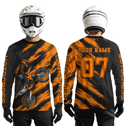 Orange Motocross Jersey Men Kid Women Dirt Bike Jersey Custom Motorcycle Riding Shirt XM483