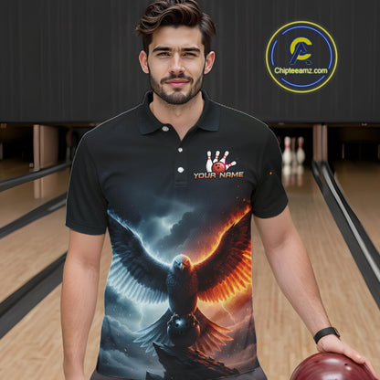 Eagle Bowling Shirts Team Women Men Custom Bowling Jersey Bowl Polo&1/4 Zip MBL240