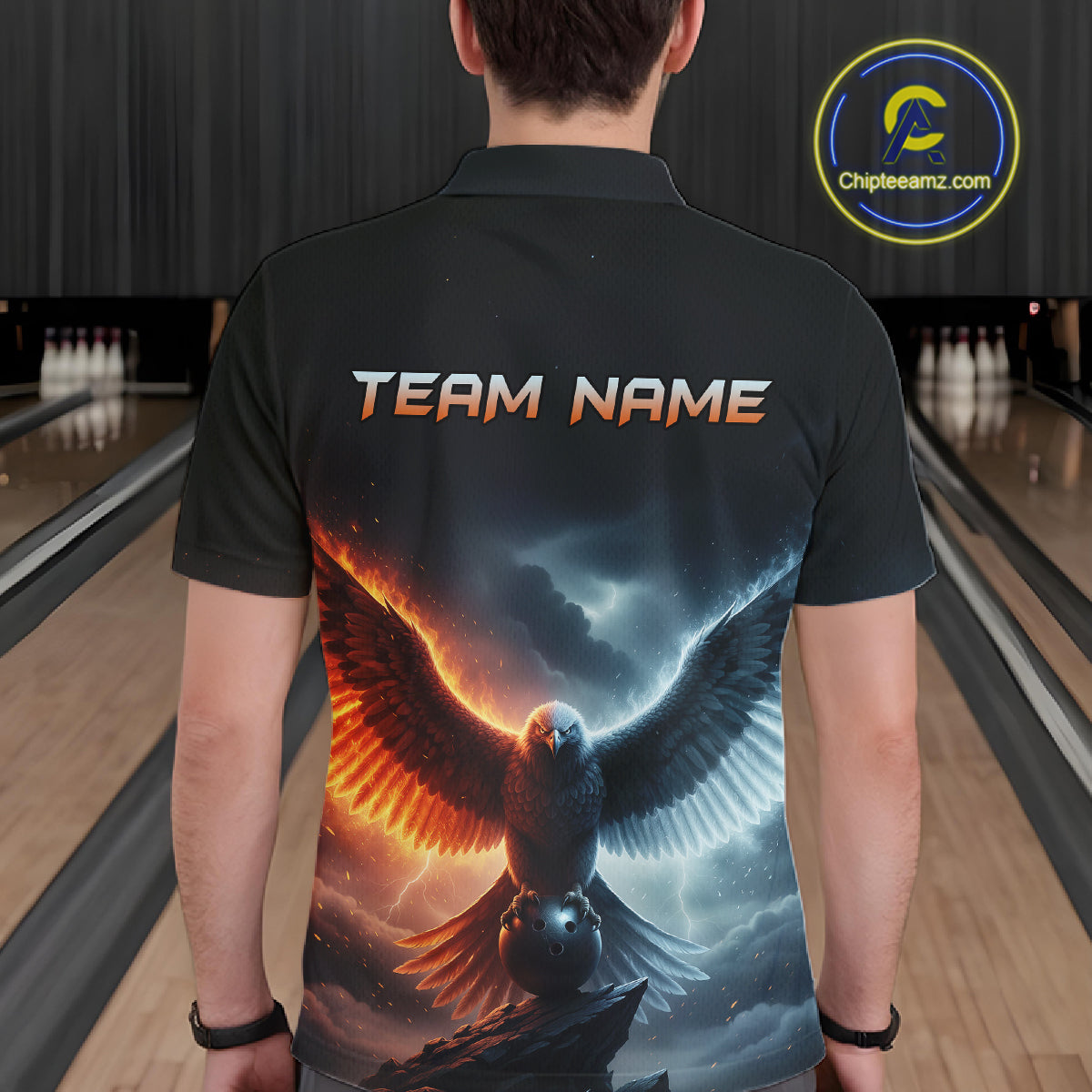Eagle Bowling Shirts Team Women Men Custom Bowling Jersey Bowl Polo&1/4 Zip MBL240