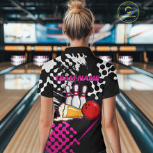 Load image into Gallery viewer, Pink Beer Bowling Shirts for Team Women Men Beer Bowling Polo&amp;1/4 Zip Bowl League MBL255
